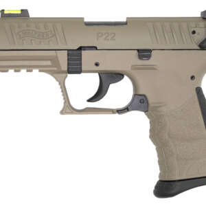 P22 QD 22LR FDE Rimfire Pistol with Threaded Barrel and Fiber Optic Front Sight