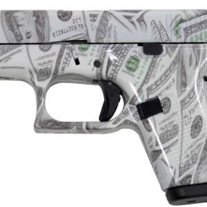 42 380 ACP Carry Conceal Pistol with Glow-in-the-Dark Hundred Dollar ($100) Bill