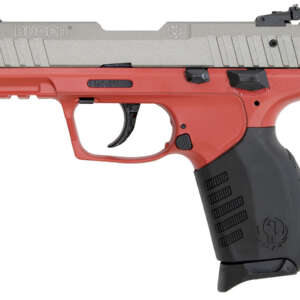 SR22 22LR Rimfire Pistol with Red Frame and Cerakote Gunmetal Gray Slide