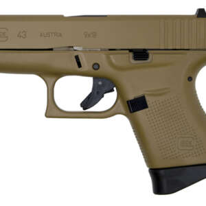 43 9mm Single Stack Pistol with Tactical Coyote Tan Cerakote Finish