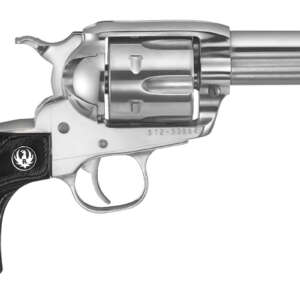 Vaquero Stainless 357 Magnum Revolver with Birdshead Black Laminate Grips
