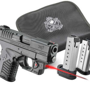XDS 3.3 Single Stack 45ACP w/ Viridian E-Series Red Laser and Notebook Gun Case