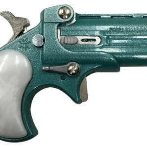 .22LR Derringer with Teal Jewel Tone Finish and Pearl Grips