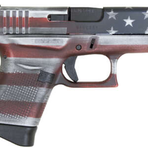 43 9mm Single Stack Pistol with Cerakote Battleworn USA Flag Finish