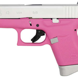 43 9mm Single-Stack Pistol with Cerakote Pink Frame and Aluminum Slide