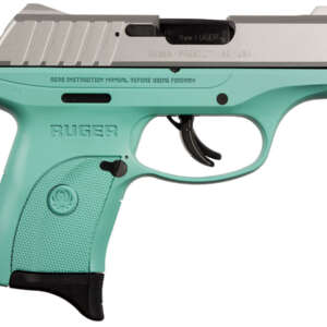 EC9s 9mm Striker-Fired Pistol with Turquoise Grip Frame and Satin Aluminum Cerak