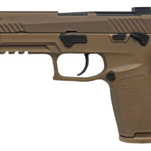 P320 M17 9mm Full-Size Flat Dark Earth (FDE) Pistol with Manual Safety