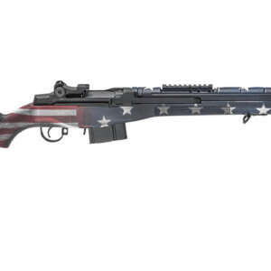 M1A Scout Squad 308 with Red, White and Blue American Flag Stock