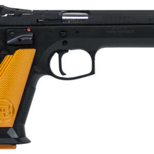 75 Tactical Sport 40 S&W Pistol with Orange Aluminum Grips