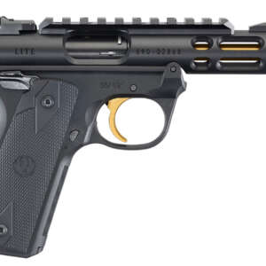 Mark IV 22/45 Lite 22LR Black with Gold Anodized Threaded Barrel