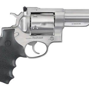 Redhawk 44 Rem Mag Satin Stainless Revolver with Hogue Monogrip