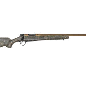 Mesa 6.5 PRC Bolt Action Rifle with Green Stock with Black and Tan Webbing