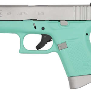 43 9mm Robins Egg Blue Cerakote Single Stack Pistol