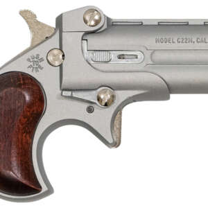 22 WMR Derringer with Satin Nickel Finish and Rosewood Grips