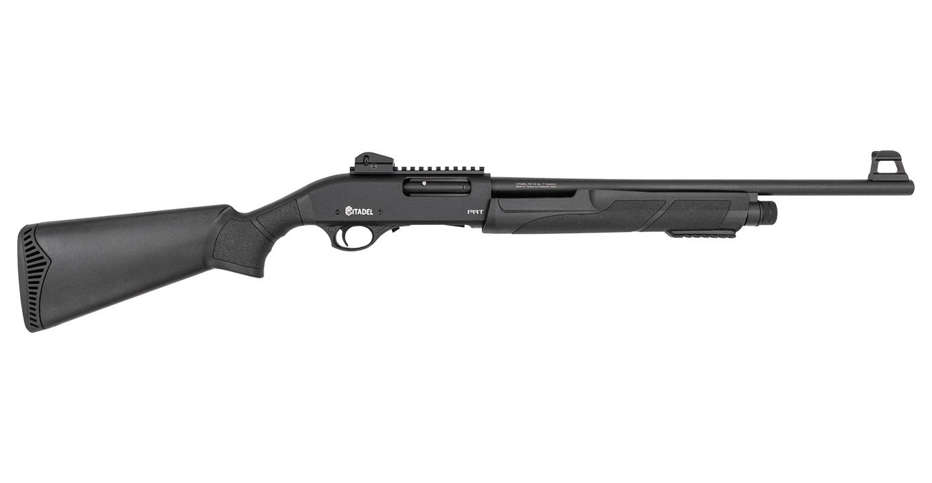 PAT 20 Gauge Pump-Action Shotgun with Ghost Ring Sights and Picatinny Rail