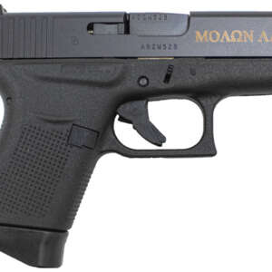 43 9mm with Spartan Helmet and Molon Labe Bronze Engraving