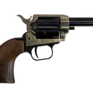Barkeep 22 LR Revolver with Custom Scroll Wood Grip and 3 Inch Barrel