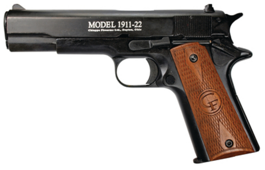 22LR 5in Barrel Black with Wood Grip 1911-22