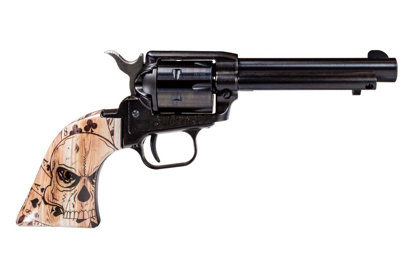 Rough Rider 22LR Rimfire Revolver with Deadmans Hand Grips and 4.75 Inch Barrel