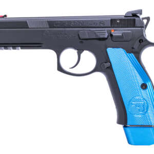 75 SP-01 Competition 9mm Full-Size Pistol with Blue Aluminum Grips