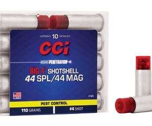 CCI Ammunition Big 4 Shotshell .44 SPL/.44 Mag 110-Grain 4 Shot 10-Rounds