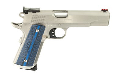 Colt Gold Cup Trophy Stainless .45 ACP 5" Barrel 8-Rounds G10 Checkered Blue Grip with Scallop