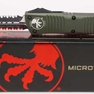 Microtech Combat Troodon D/E OD Green Partial Serrated