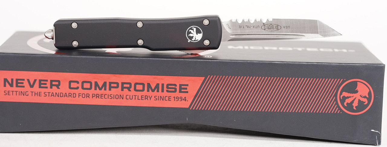 Microtech UTX-70 T/E Satin Partial Serrated