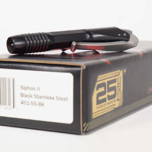 Microtech Siphon II Black Stainless Steel Pen