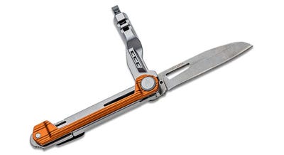 Gerber Armbar Slim Drive Multi-Function Folding Knife 2.5" Plain Blade Orange Handle