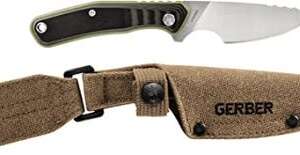 Gerber Downwind Caper Fixed Blade Knife 3-1/8 Plain Edge Blade Green Blister