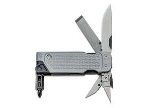 Gerber Lockdown Drive Multi-Function Folding Knife 2.5" Plain Blade Silver Aluminum Handle