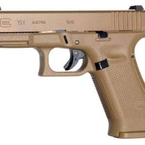 Glock 19X Compact 9MM 4.02" Marksman Barrel 10 Rounds Coyote Finish Glock Night Sights BLEM (Damaged Packaging)
