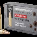 PPU Rangemaster Brass 5.56NATO 55-Grain 1000-Rounds FMJBT