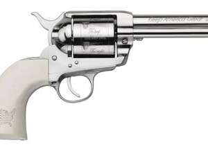Pietta 1873 Trump Revolver .45 Colt 4.75" Barrel Nickel Plated / Ivory Grips 6-Rounds