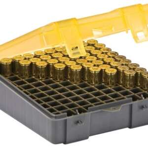 Plano Ammo Case Gray/Amber .357 Mag / .38 SPL Holds 100-Rounds