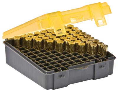 Plano Ammo Case Gray/Amber .357 Mag / .38 SPL Holds 100-Rounds