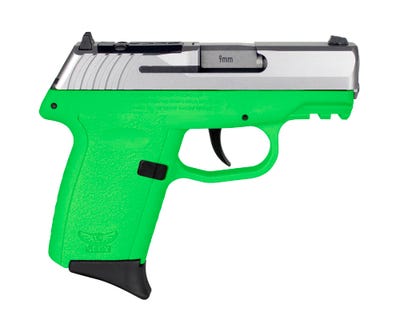 SCCY CPX-2 Lime/Stainless 9mm 3.1" Barrel 10 Rounds Optics Ready