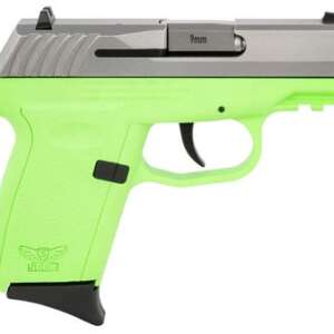 SCCY CPX-2 Gen3 Stainless / Lime Green 9mm 3.1" Barrel 10-Rounds