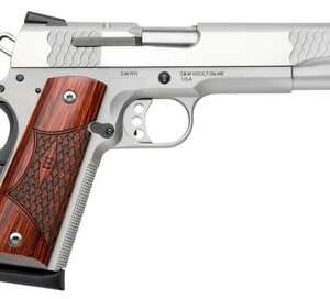 Smith and Wesson 1911 E-Series Stainless .45 ACP 5" Barrel 8-Rounds 3-Dot Sights