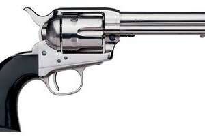 Taylors and Co 1873 Cattleman Nickel .44-40 Win 4.75" Barrel 6-Rounds Notched Rear Sight