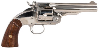 Taylors and Co Schofield Top Break Nickel .45 Colt 5" Barrel 6-Rounds