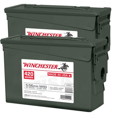 Winchester USA Brass 5.56 Ammo 55-Grain 840-Rounds FMJ