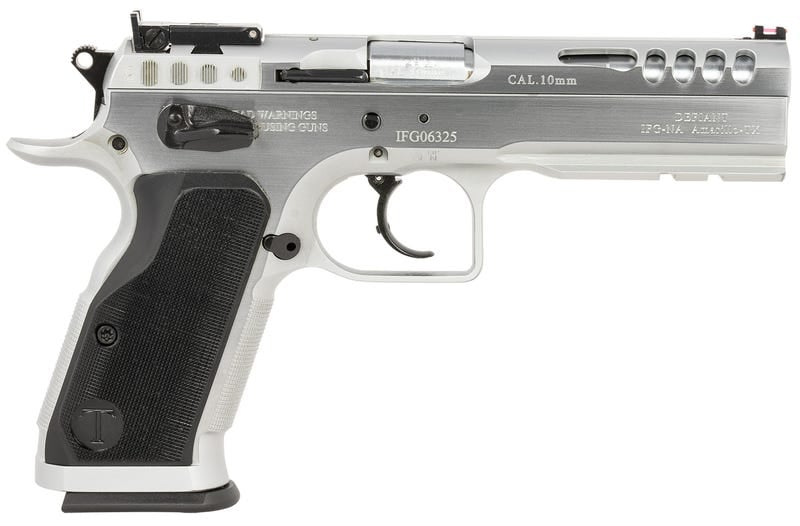 TANFOGLIO DEFIANT STOCK MASTER CHROME 10MM 4.75" BARREL 13-ROUNDS