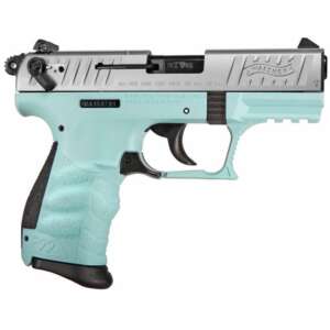 WALTHER P22 Q ANGEL BLUE/STAINLESS .22 LR 3.42" BARREL 10-ROUNDS AMBIDEXTROUS CONTROLS
