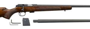 CZ 457 AMERICAN .22 LR/.17 HMR 24" 5 ROUNDS TURKISH WALNUT
