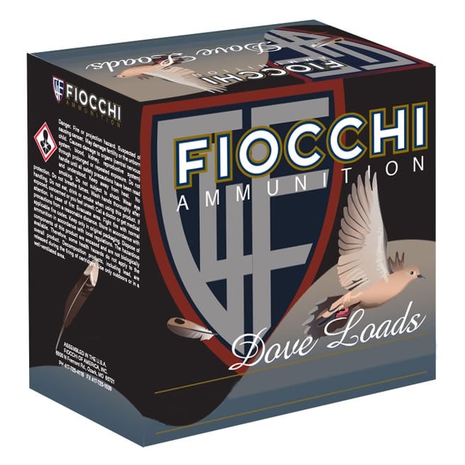 FIOCCHI SHOOTING DYNAMICS DOVE LOAD .410 GA 2.5 INCH 1/2 OZ #8 LEAD SHOT 25RDS