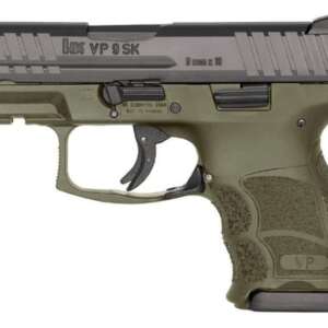 HECKLER AND KOCH VP9SK BLACK / OD GREEN 9MM 3.39-INCH 10RDS NIGHT SIGHTS