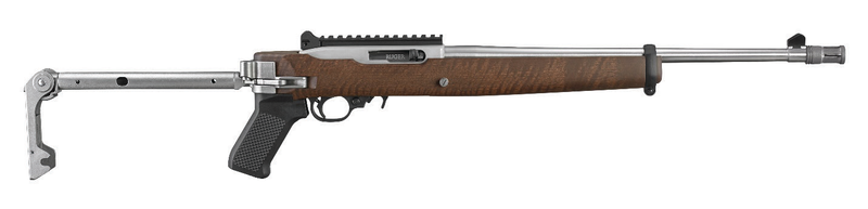 RUGER 10/22 EXCLUSIVE W/ FOLDING SAMSON STOCK STAINLESS / WOOD .22 LR 16.5" BARREL 10-ROUNDS