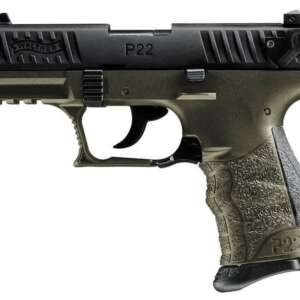WALTHER P22Q MILITARY OD GREEN .22 LR 3.42" BARREL 10-ROUNDS